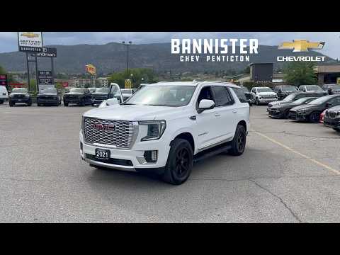 2021 GMC Yukon 4WD 4dr Denali in White for sale at Bannister Chevrolet Penticton in Penticton, BC