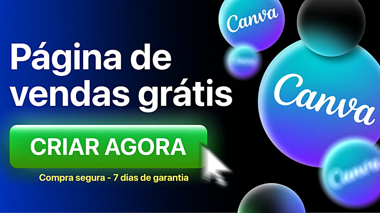 Como CRIAR UMA PÁGINA DE VENDAS no CANVA GRÁTIS (Com vídeo e botão de compra) 2024
