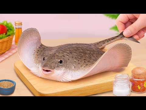 Yummy Tiny Recipe 🐟 How to Make Miniature Indian Masala Grilled Fish with Salad by Petite Cooking