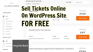 Sell Tickets online with WordPress website | MyTicket Events Plugin | PDF Tickets with QR code