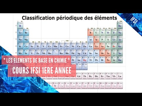 Les éléments de base en chimie - Molécules du vivant - 2.1 IFSI 1ère année