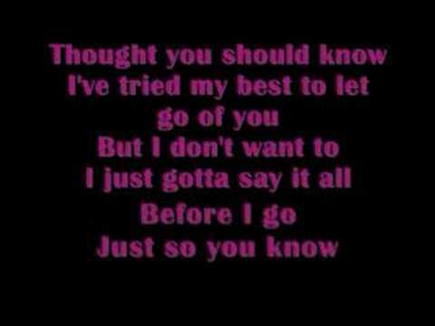 Video Just So You Know (Letra) de Jesse McCartney