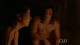 The 100 - Ilian and Octavia find shelter talk and make out 4x07