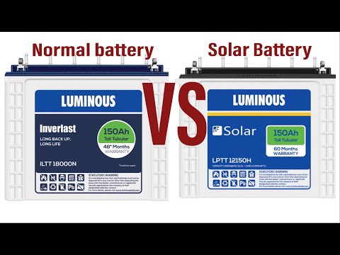Difference between solar battery and normal battery