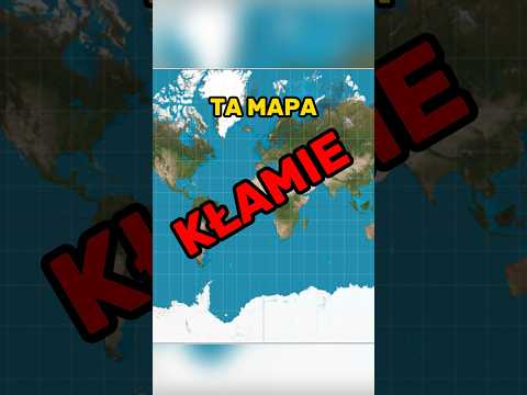 Zobacz jak mapy oszukują 😱 #ciekawostki #mapa #geografia