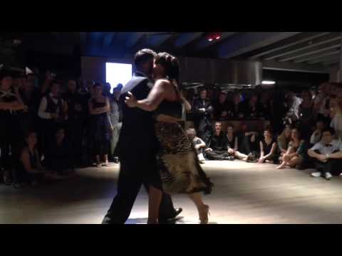  Christian Marquez  and  Virginia Gomez  are  dancing  to  "  Milonga Del Ochenta Y Tres  "  by  Juan D'Arienzo  at  Gent Tango Festival  in  2017