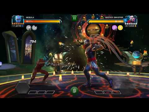 Nebula One Shot Against Uncollected Mr Sinister - Marvel Contest Of Champions