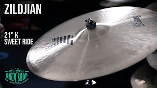 Video thumbnail for Zildjian 21" K Sweet Ride by West Coast Drum Shop