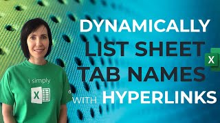 Excel Formula to List All Sheet Tab Names and include Hyperlinks