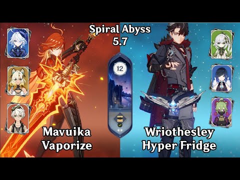Mavuika Vaporize & Wriothesley Hyper Fridge | NEW Spiral Abyss 5.7 | Genshin Impact