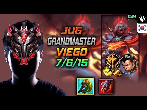 GrandMaster Viego Jungle vs Xin Zhao - 천상계 정글 비에고 신파자 정복자 - LOL KR 11.24