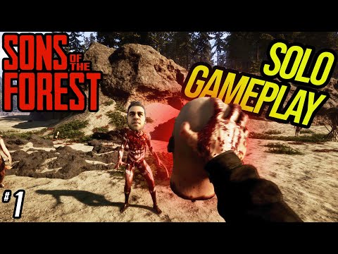 Sons of The Forest: SOLO YOLO Gameplay / Day One First Impressions