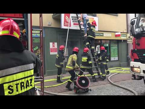 Pożar na ul  3 Maja w Gorlicach