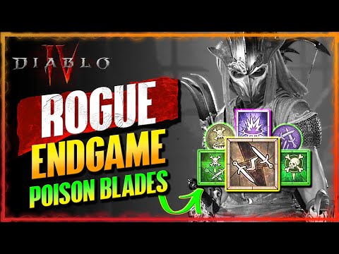 My End Game POISON BLADES Rogue Build & Guide For T65+ Speed Runs | Diablo 4