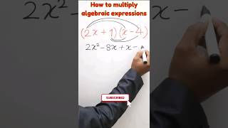 बीजगणितीय व्यंजकों का गुणा कैसे करें | How to multiply algebraic expressions #shorts #viral #yt