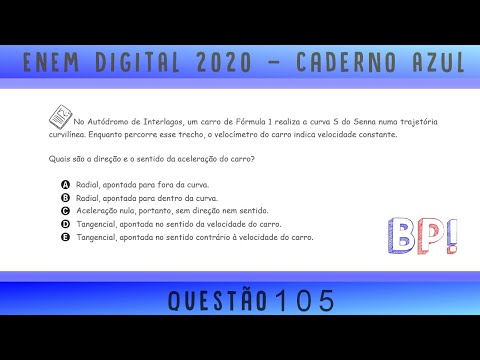 #EnemDigital2020 — Caderno azul, questão 105 (Mecânica)