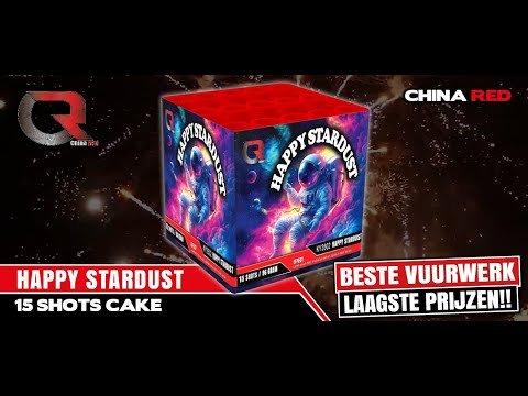 HAPPY STARDUST - China Red - vuurwerk met inhoud