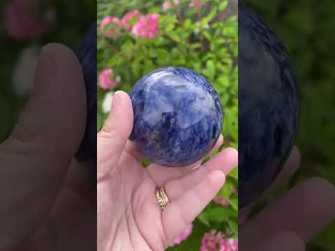 Stone blue high quality sodalite sphere, for table