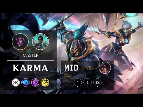 Karma Mid vs Akali - KR Master Patch 9.17