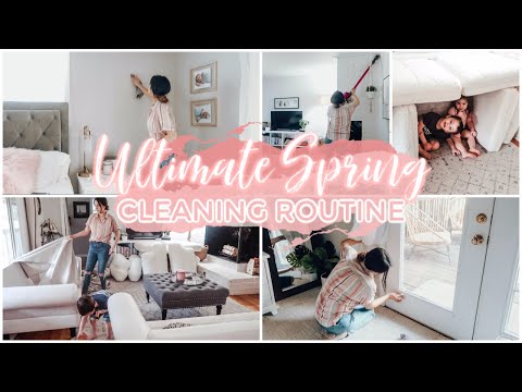 🌷✨ULTIMATE SPRING CLEANING ROUTINE 2020! ENTIRE HOUSE DEEP CLEAN WITH ME! Justine Marie