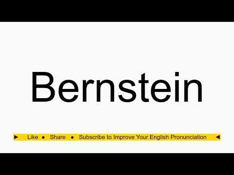 How to pronounce Bernstein