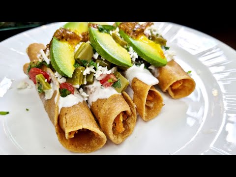 Tacos Dorados de Pollo | Como hacer tacos dorados de pollo desde CERO | Comiendo Rico y Facil