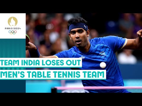 🇮🇳 India out of men's table tennis team round of 16 🏓 | Paris 2024 highlights