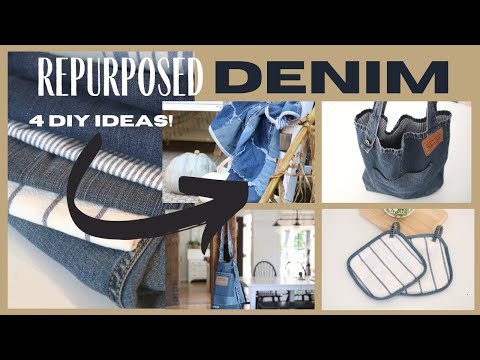 Jeans Repurpose Ideas ~ DIY Denim Projects ~ Repurposed Denim Jeans ~ Denim Sewing Projects
