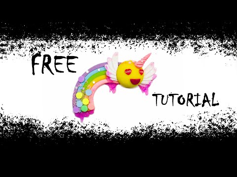 Free tutorial: rainbow emoticon. Brooch, pendant, sweet, jewelry. Polymer clay, fimo, cernit. Trends
