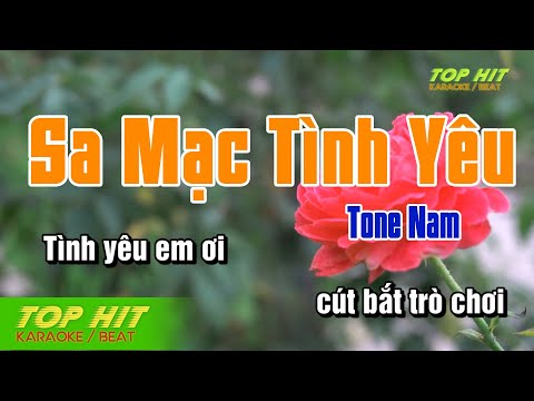 Sa Mạc Tình Yêu Karaoke Tone Nam Nhạc Sống | TOP HIT KARAOKE