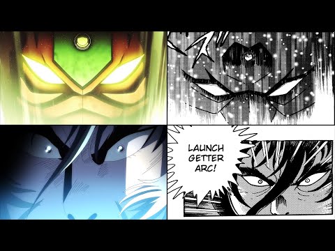 GETTER ROBO ARC 1ST LAUNCH (MANGA VS ANIME COMPARISON) l ゲッターロボ アーク最初出撃 (漫画 VS アニメ比較)