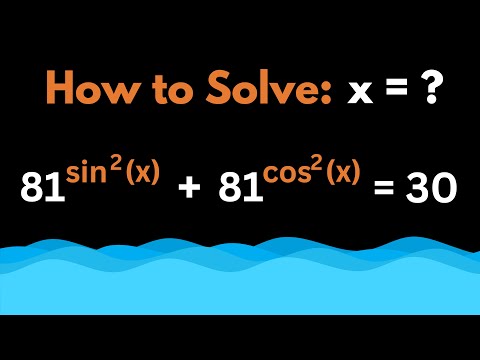Nice exponential and trigonometric equation