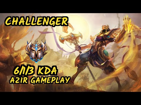 AHG Xioh (AZIR) vs TALIYAH - 6/1/3 KDA MID CHALLENGER GAMEPLAY - EUW