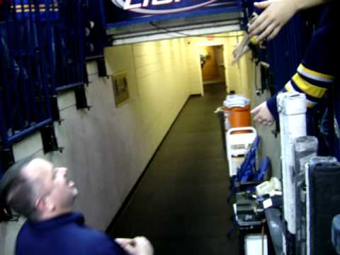 Buffalo Sabres coming out for warm ups