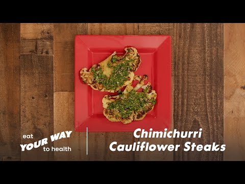 Cauliflower Steaks With Chimichurri Recipe #recipe #recipeoftheday