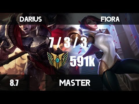 DARIUS vs FIORA | KR Master | Patch 8.7 | TOP | 591k Replay