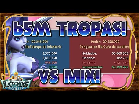 65M de tropas quemadas en MIX! Composición trampa mixta vs trampa de refuerzos! - Lords Mobile ES