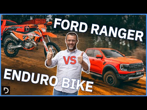 Ford Ranger Raptor vs KTM Enduro bike: Which is fastest? | Plus Old Raptor v New | Drive.com.au