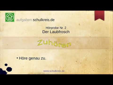 Reading text / Audio sample No. 2: The tree frog