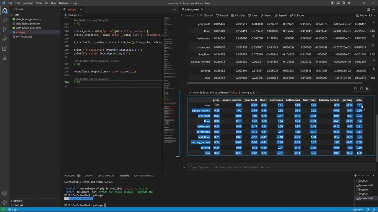 22  Python   correlation matrix