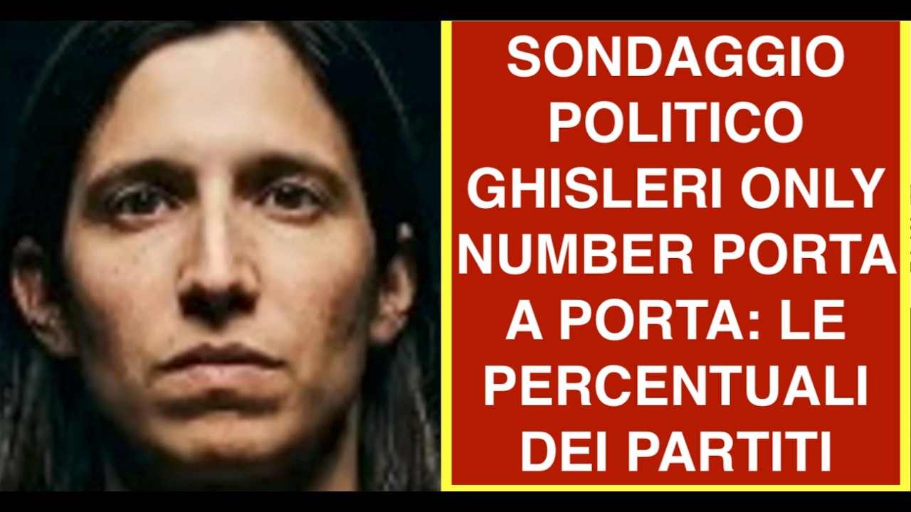 SONDAGGIO POLITICO GHISLERI ONLY NUMBER PORTA A PORTA: LE PERCENTUALI DEI PARTITI