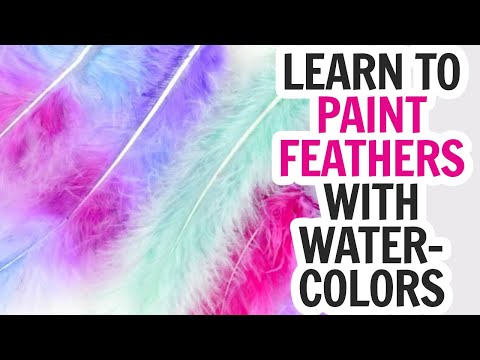 How to Paint Feathers with Watercolor (How to Dye Feathers)