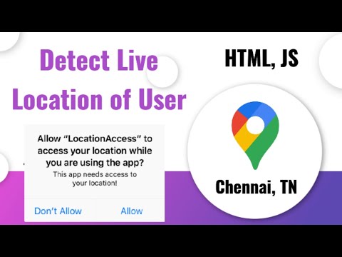Detect User's live location in HTML, JS tamil