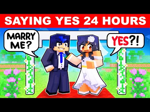 Aphmau - Saying YES for 24 HOURS in Minecraft!