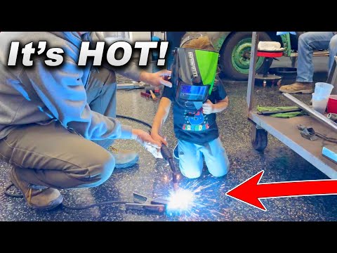 3 Year Old FIRST Time Welding!
