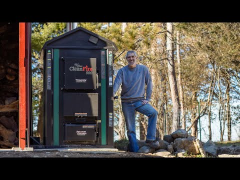 Heating 1870s House with CleanFire 500 Outdoor Wood Furnace from WoodMaster. Fills just once a day!