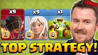 MY #1 STRATEGY with OVERGROWTH SPELL and 9 HEALER (Clash of Clans)