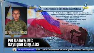 4ID offers sympathy to the victims of C130 mishap in Patikul, Sulu