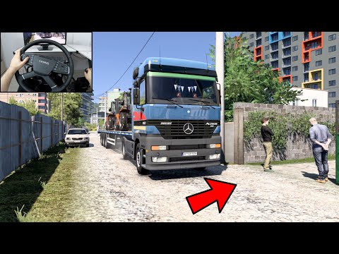 Mercedes Actros MP1 realistic drive in Albania | Euro Truck Simulator 2 | Steering Wheel Gameplay