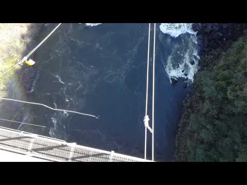 Bungee jump accident rope cuts off victoria falls